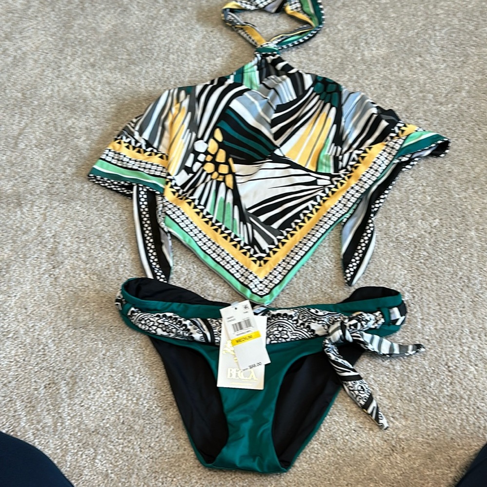 BECCA Multicolor Patterned Bikini